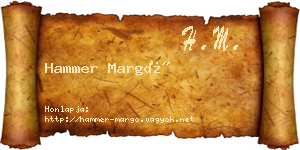 Hammer Margó névjegykártya